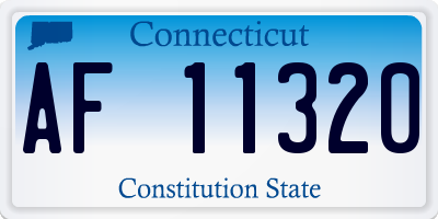 CT license plate AF11320