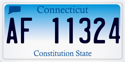 CT license plate AF11324