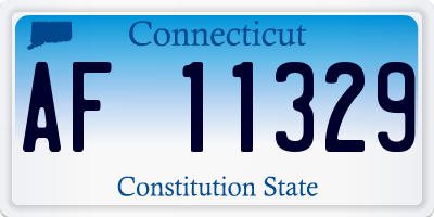 CT license plate AF11329