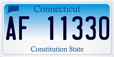 CT license plate AF11330