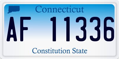 CT license plate AF11336