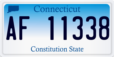 CT license plate AF11338