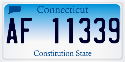 CT license plate AF11339