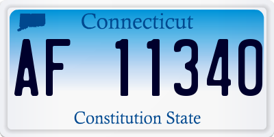 CT license plate AF11340