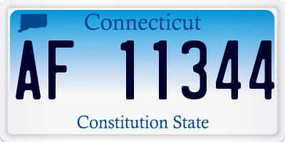 CT license plate AF11344