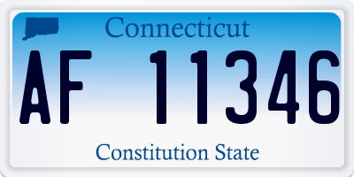 CT license plate AF11346