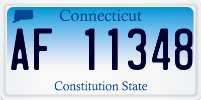 CT license plate AF11348
