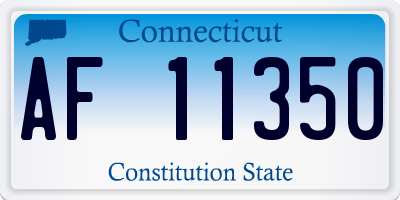 CT license plate AF11350