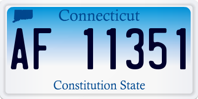 CT license plate AF11351