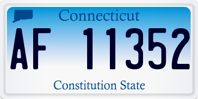 CT license plate AF11352
