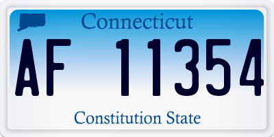 CT license plate AF11354