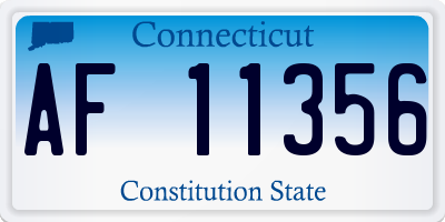 CT license plate AF11356