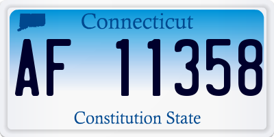 CT license plate AF11358