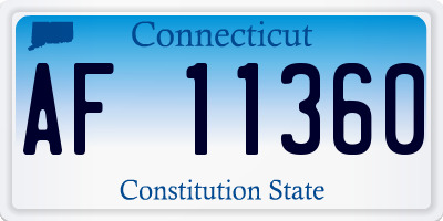 CT license plate AF11360