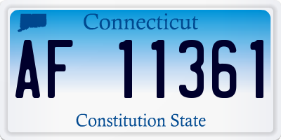 CT license plate AF11361