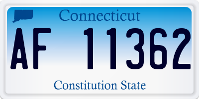 CT license plate AF11362