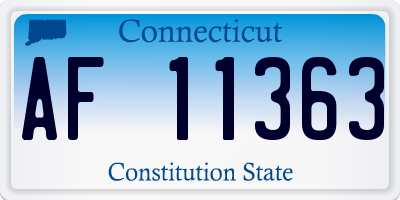 CT license plate AF11363