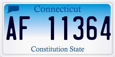 CT license plate AF11364