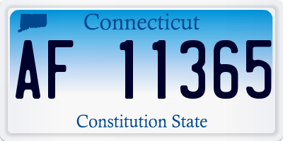CT license plate AF11365