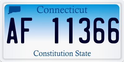 CT license plate AF11366
