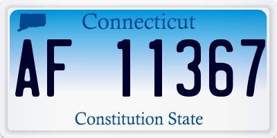 CT license plate AF11367