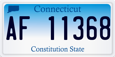CT license plate AF11368