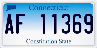 CT license plate AF11369