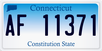 CT license plate AF11371