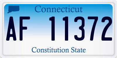CT license plate AF11372