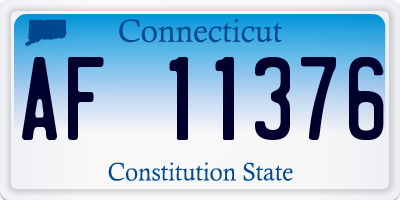 CT license plate AF11376