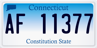 CT license plate AF11377