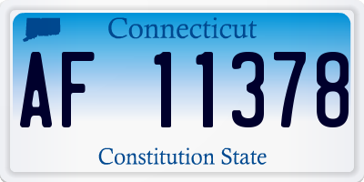 CT license plate AF11378