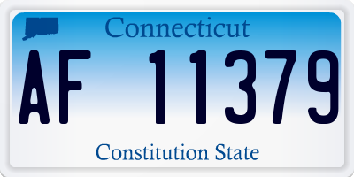 CT license plate AF11379