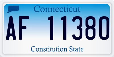 CT license plate AF11380