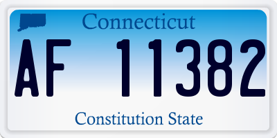 CT license plate AF11382