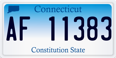 CT license plate AF11383