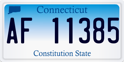 CT license plate AF11385
