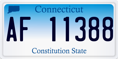 CT license plate AF11388