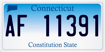 CT license plate AF11391
