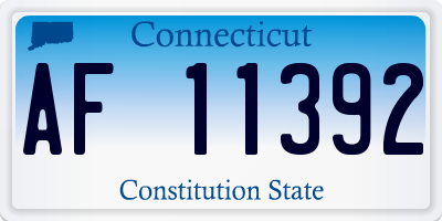 CT license plate AF11392