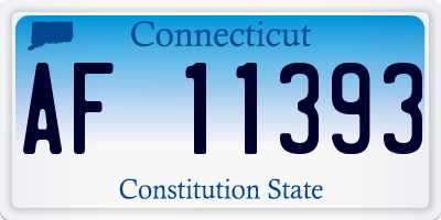 CT license plate AF11393