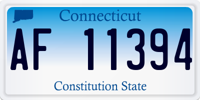 CT license plate AF11394