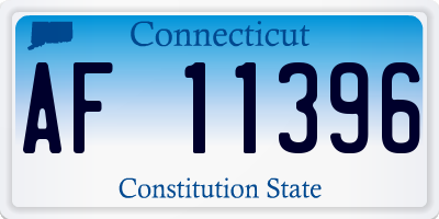 CT license plate AF11396