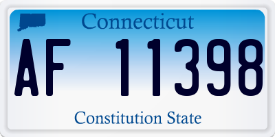 CT license plate AF11398