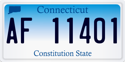 CT license plate AF11401