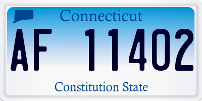 CT license plate AF11402