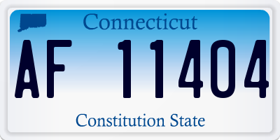 CT license plate AF11404