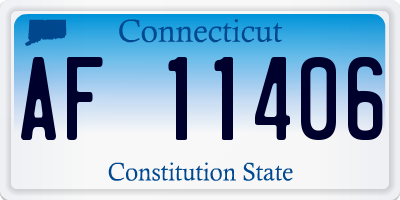 CT license plate AF11406