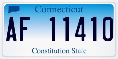 CT license plate AF11410