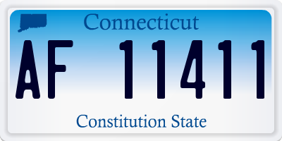 CT license plate AF11411